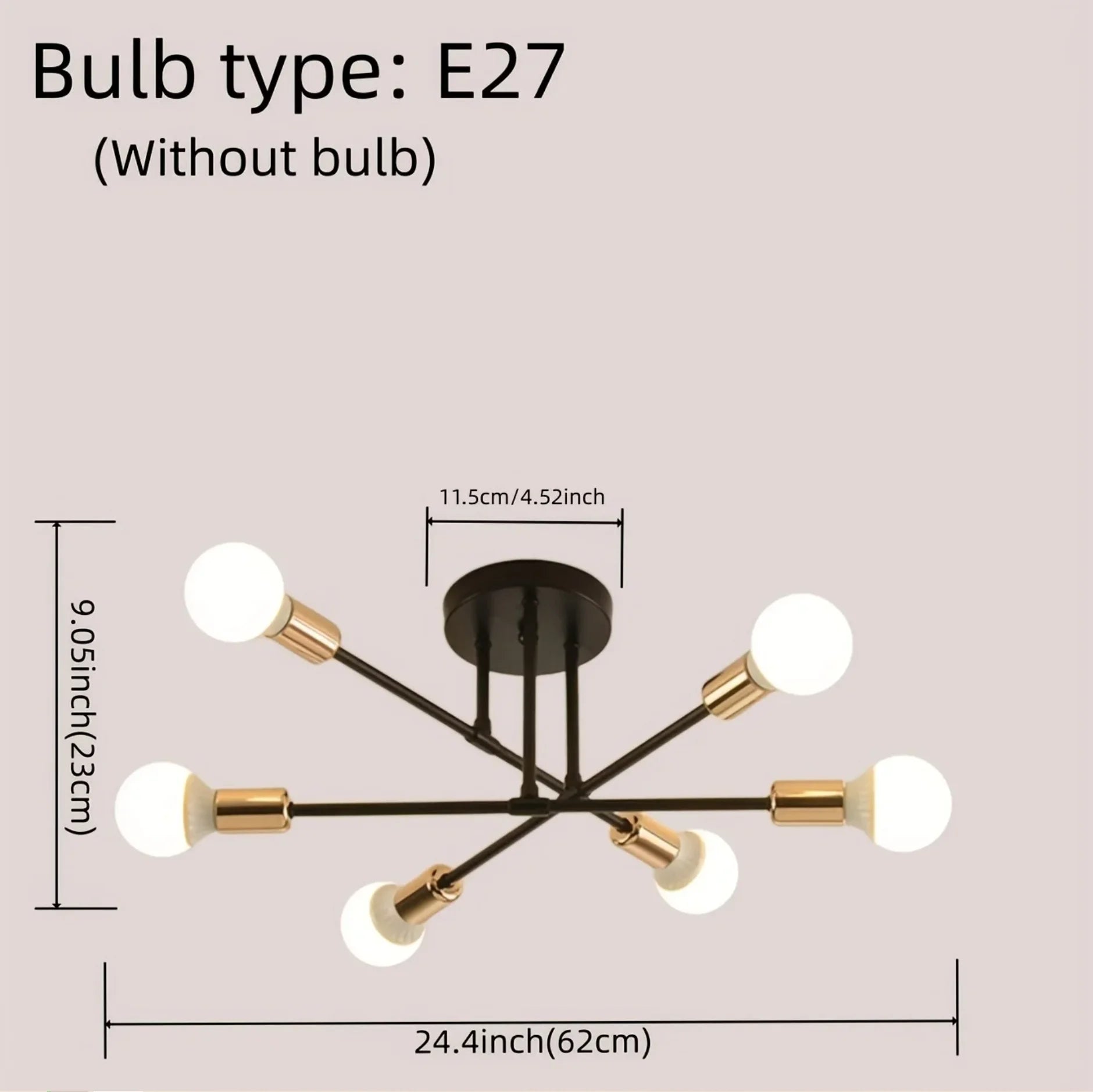 Nordic Minimalist Pendant Light Ceiling Lamp LED Chandelier Suitable for Bedrooms Living Rooms Black Gold Lighting Decoration Qme Black Gold