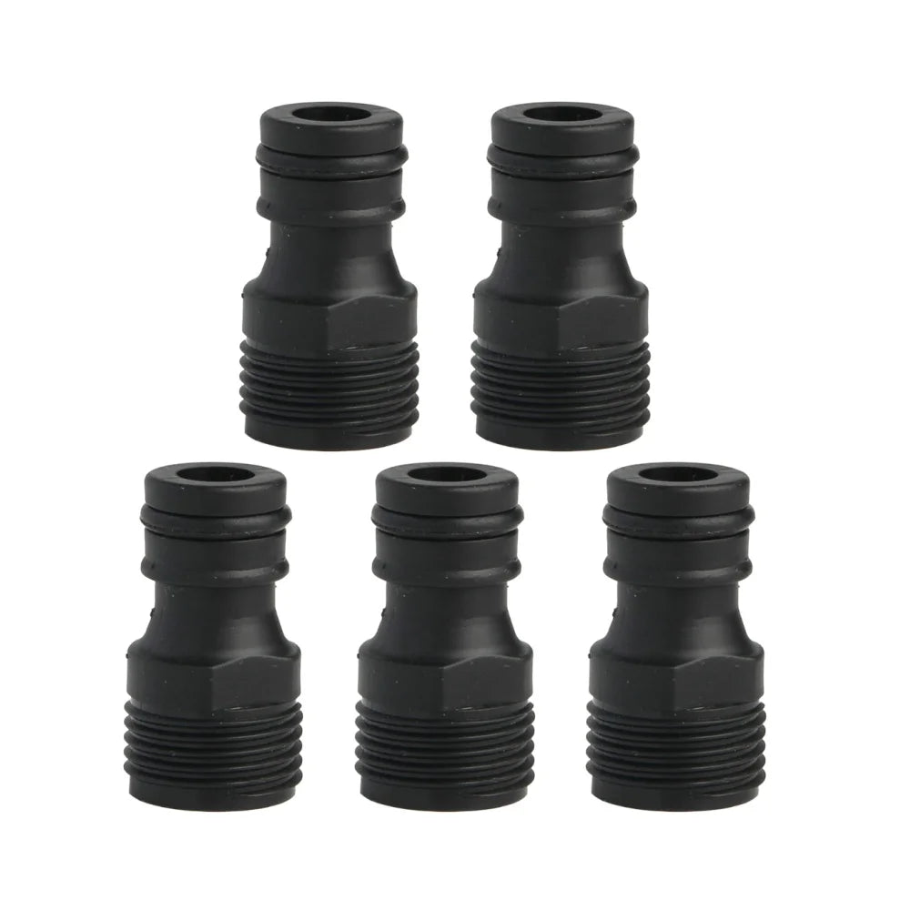 1/3/5/10Pcs 1/2" BSP Threaded Tap Adaptor Garden Water Hose Male Thread Quick Connector Garden Irrigation System Parts Adapter Qme 5pcs