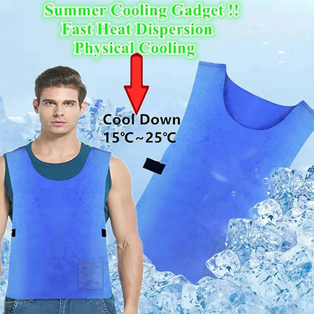 Summer Cooling Vest Comfortable Cold Vest Lightweight Ice Clothes Adjustable for Cycling Running Outdoor Sports for Hot Weather Qme