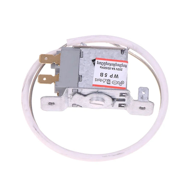 WP5B 2Pin Refrigerator Refrigeration Thermostat AC 250V 6A 50/60Hz Refrigerator Accessories 50cm Metal Cord Qme