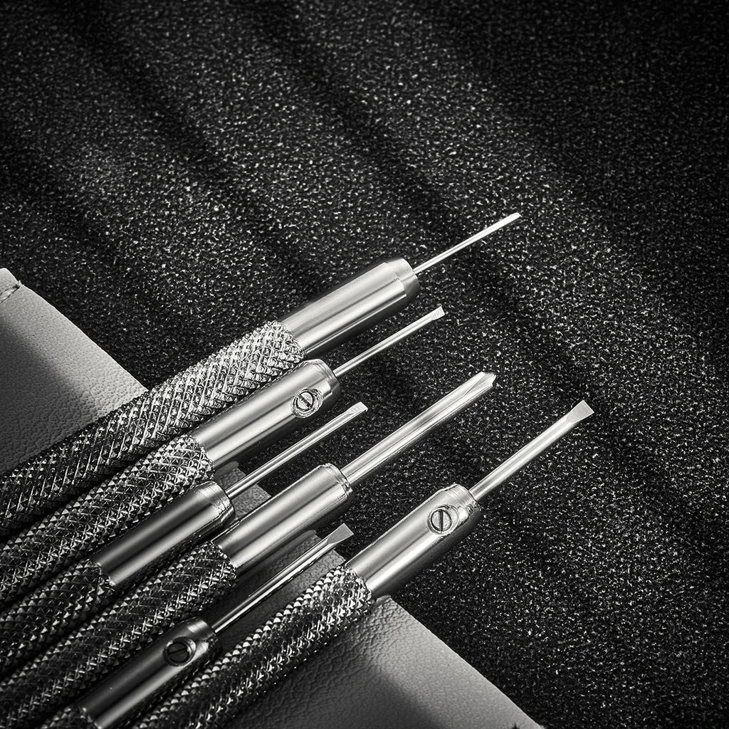 13Pcs Watch Repair Tools Screwdriver Set 0.6mm-2.0mm Flat Head Screwdriver Kit Professional Watchmakers for Watch Repair Tools Qme