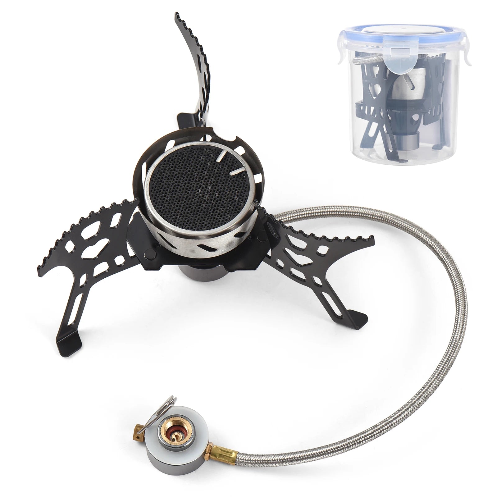 3500W Camping Stove High-Altitude Infrared Portable Gas Stove With Ignition Button for Outdoor Hiking Lightweight and Foldable Qme Without Button China Mainland