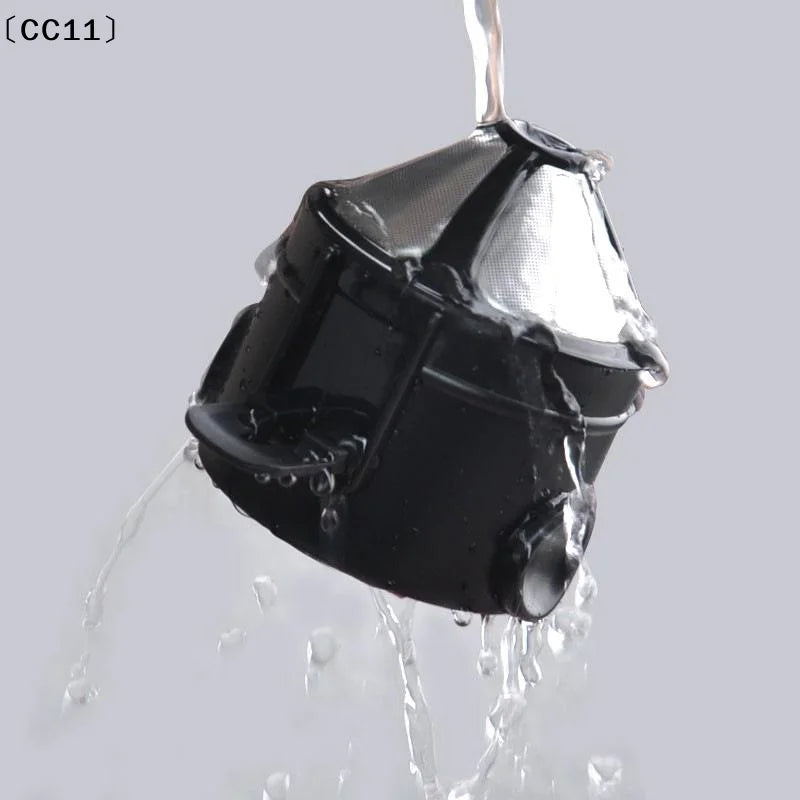 Coffee Filter Cup Foldable Reusable Dripper Dual Layer Mesh Pour Over Qme