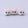 3pcs New Creative Cute Plush Cat Dog Animal Metal Open Ring Adjustable Jewelry Gift Box Set Birthday and Holiday Gifts Qme pink cat resizable