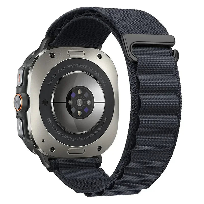Alpine Loop For Samsung Galaxy Watch 7 Ultra Strap 47mm Accessories Sport Nylon Bracelet correa Galaxy watch ultra band 47 mm Qme midnight blue Galaxy Watch Ultra