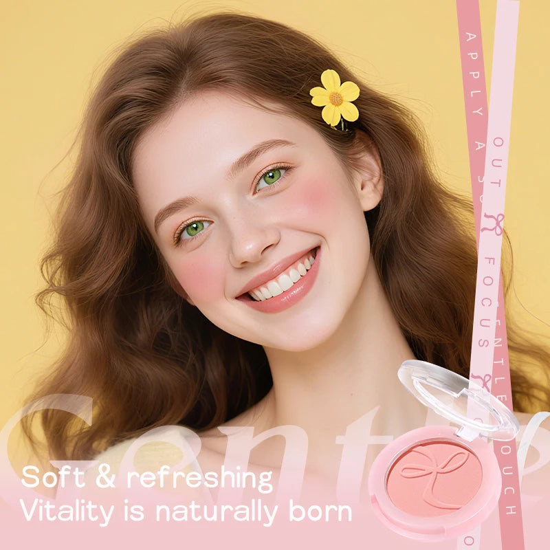 Cute Blush Powder, Lightweight & Smooth Finish, for Cheeks, Shape, Contour & Highlight Face to Create a Natural Matte Finish Qme