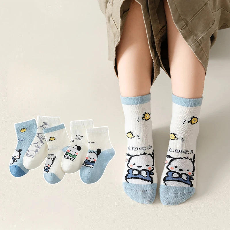 Hello Kitty Kuromi Socks Spring Fall Casual Men's Women's Qme
