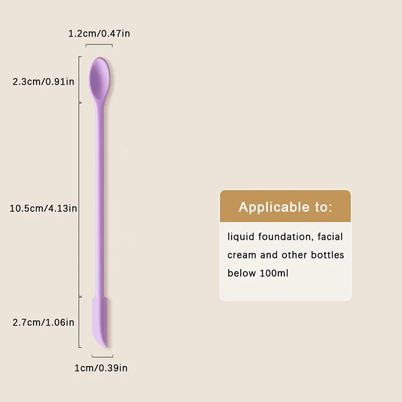 2-in-1 Silicone Scoop Scraper Double-headed Tool Cosmetic Liquids Qme S