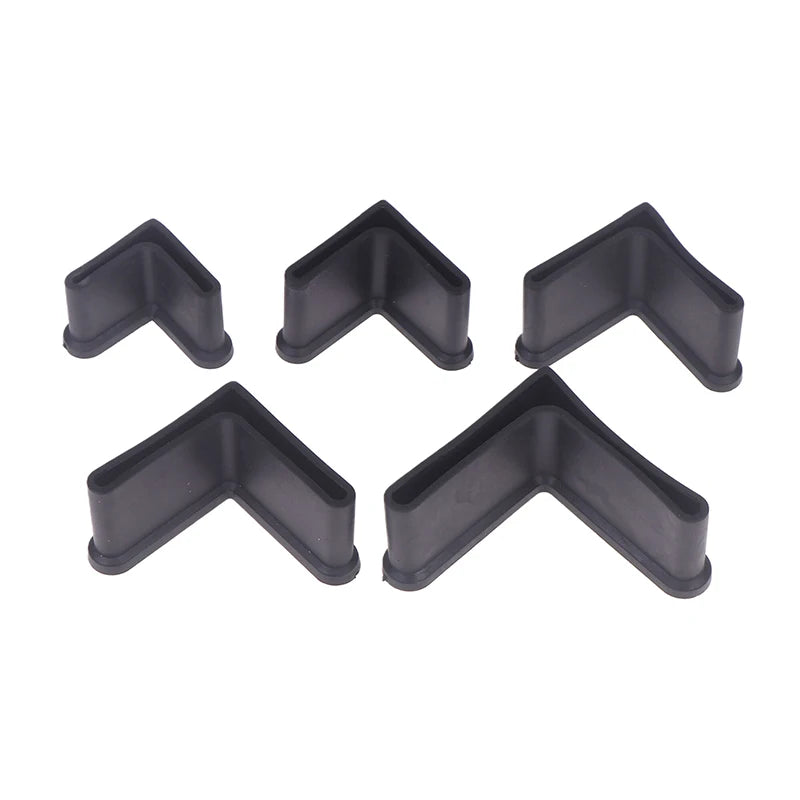 10Pcs L Type Rubber Base Non-Slip Foot Pad Slotted Angle Bar Triangle Feet Shelf Iron Bed Foot Cover Protective Rubber Sleeve Qme