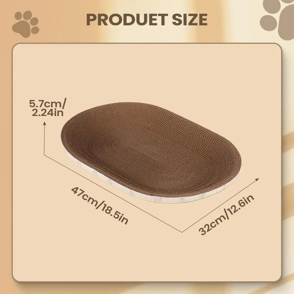 Cat Cardboard Scratcher Funny Corrugated Furniture Protector Paper Cat Scratch Furniture Protector for Kitten Sleep Grinding Qme 47x32cm