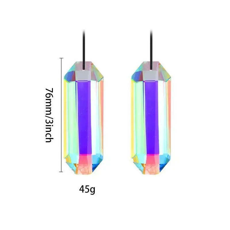 Sun Catcher Crystal Prism Wind Chime Long Pendant Indoor Garden Qme