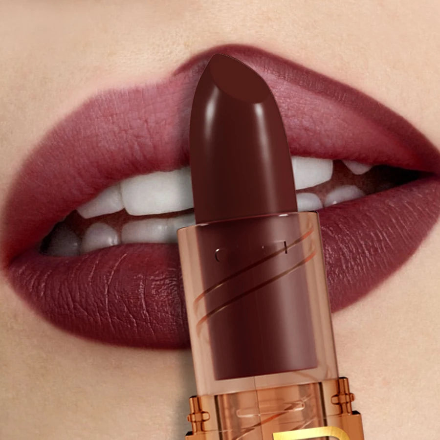 Professional Lipstick Waterproof Lips Makeup Long Lasting Pigment Qme