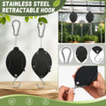 Pulley Retractable Plant Hanger Easy Reach Hanging Flower Basket For Garden Baskets Pots and Birds Feeder Multipropose Hook Qme A One Size