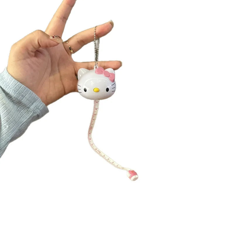 Hellokitty Cute Cartoon Soft Tape Measure Retractable Soft Tape Measure for Body Measurements Circumference Tape Measure Qme