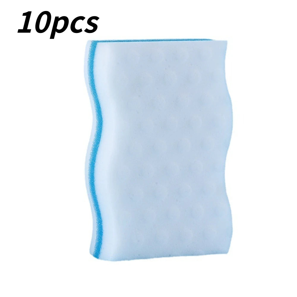 Multi-Purpose Kitchen Scouring Pad Reusable Washable Cleaning Sponge Perfect for Dish Washing & Streak-Free Glass Cleaning Qme 10PCS
