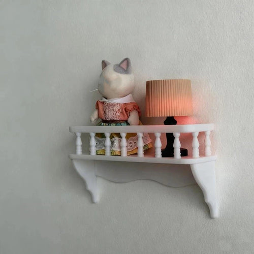 1 12 Dollhouse Simulation Wall Mounted Storage Rack Scene Decoration Qme