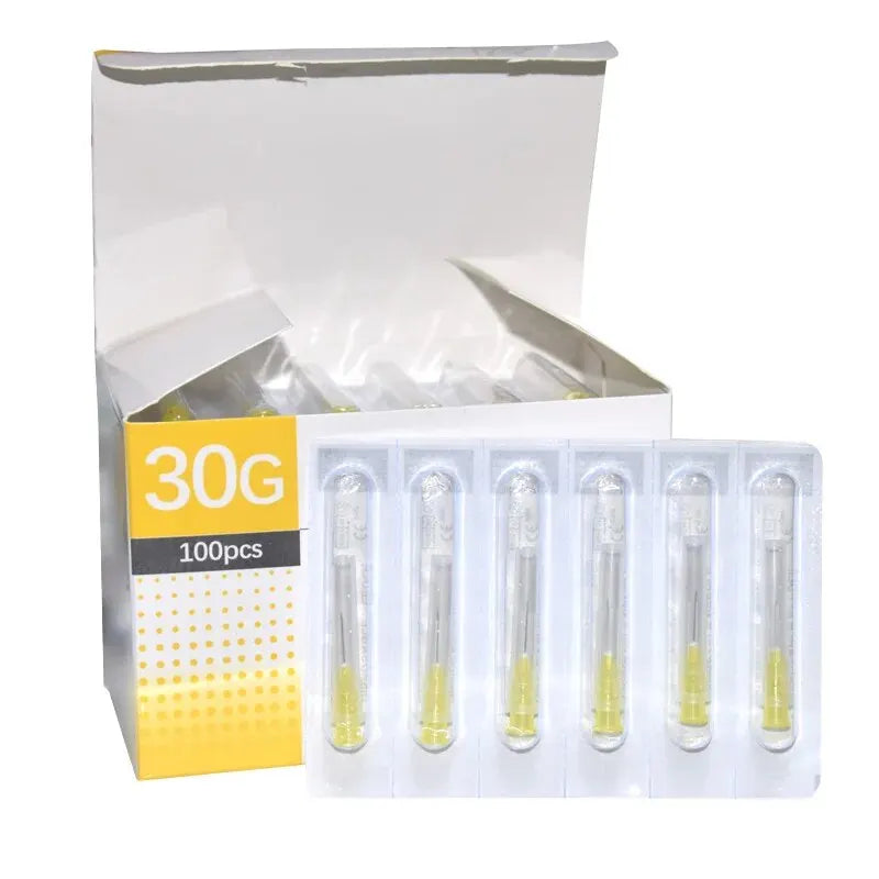 100pcs Eyelid Tools Painless Small Needle 4/13/25mm Painless Beauty Ultrafine 30G * 4mm ,30G * 13mm ,25mm Syringes Needles Tools Qme