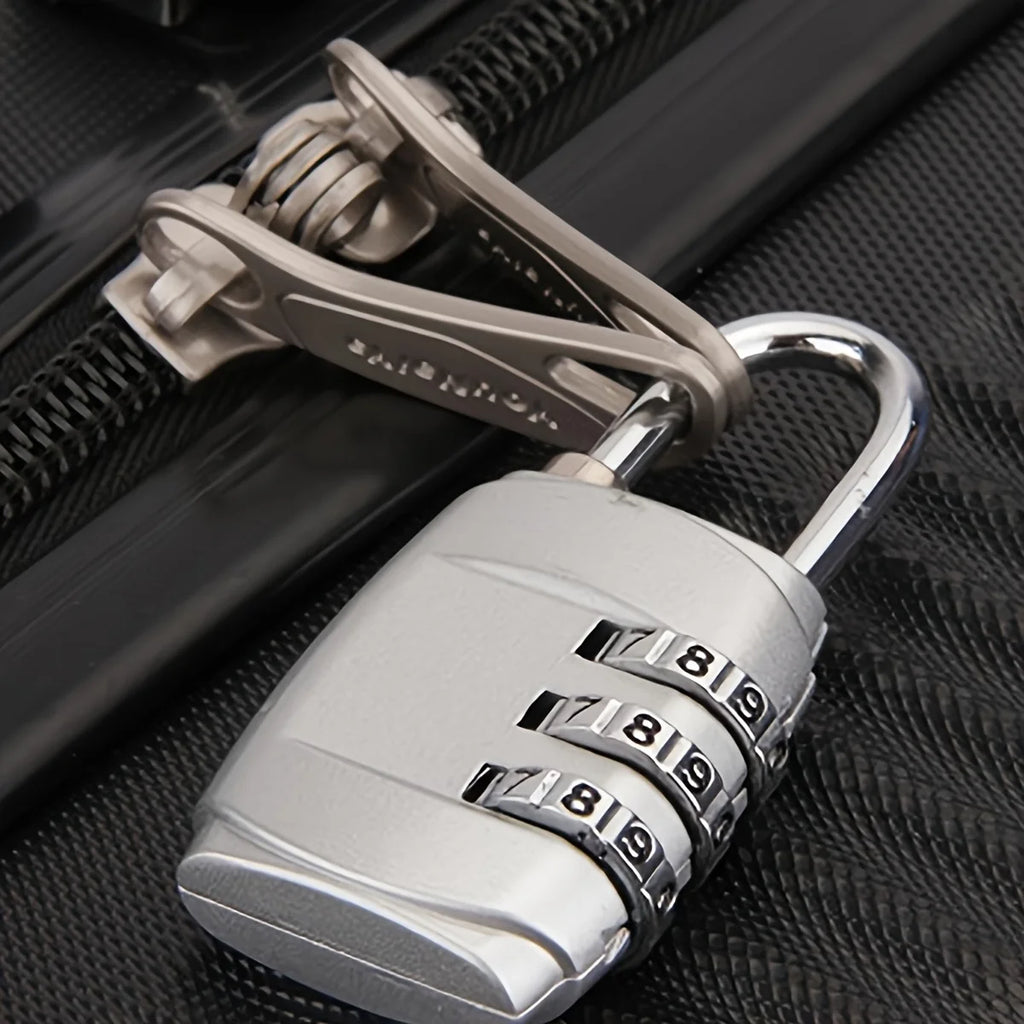 3 Digit Combination Padlock Mini Code Lock Luggage Lock for Suitcase Backpack Gym Locker Cabinet Drawer Travel Security Lock Qme