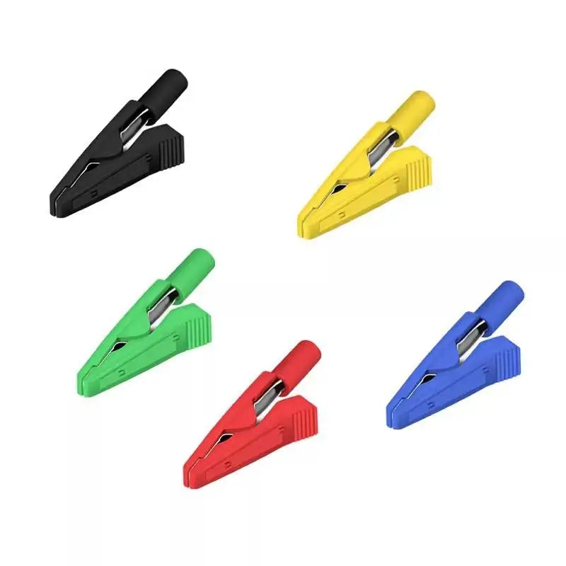 1 10A Insulated Alligator Clip Battery Test Banana Female Adapter Qme Multicolor 5pcs