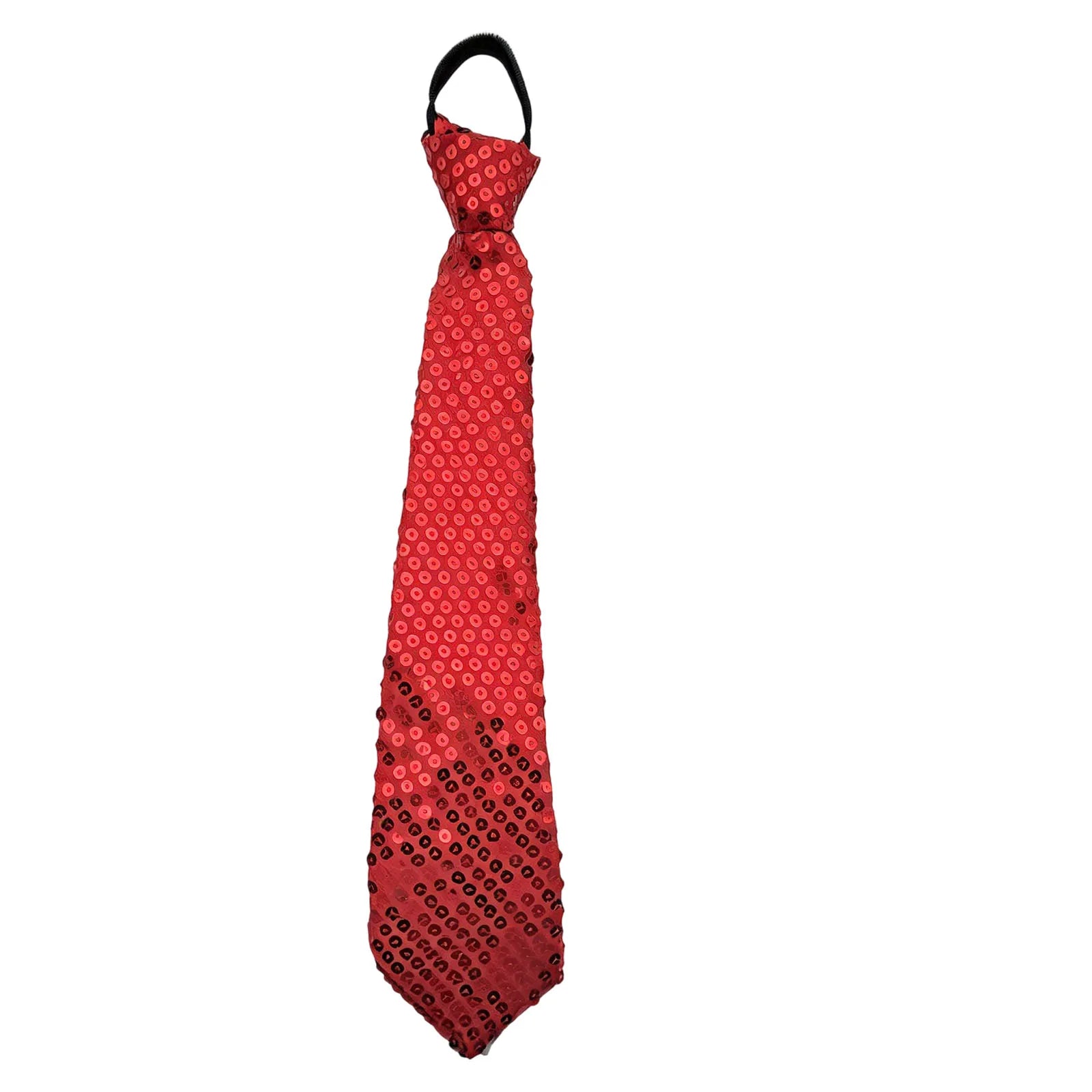Shiny Sequins Neck Ties Men Women Stage Glitter Performance Prom Paillette Accessories Fashion Party Adjustable Necktie Qme Red
