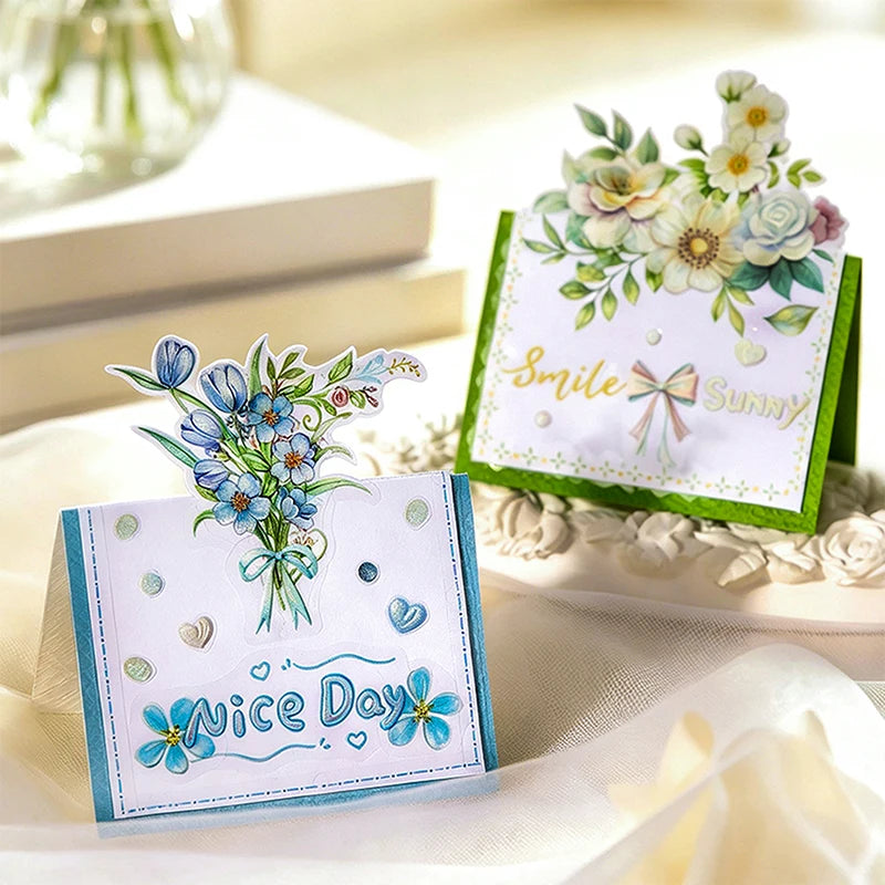 Wreath & Rose Stickers for Journaling and Kuka Card Making, Decor Decals for Cups, Tumblers & Phone Cases, Back to School Haves Qme