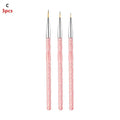 Precision Nail Art Liner Brushes Fine Detailing Tools UV Gel Polish Qme C