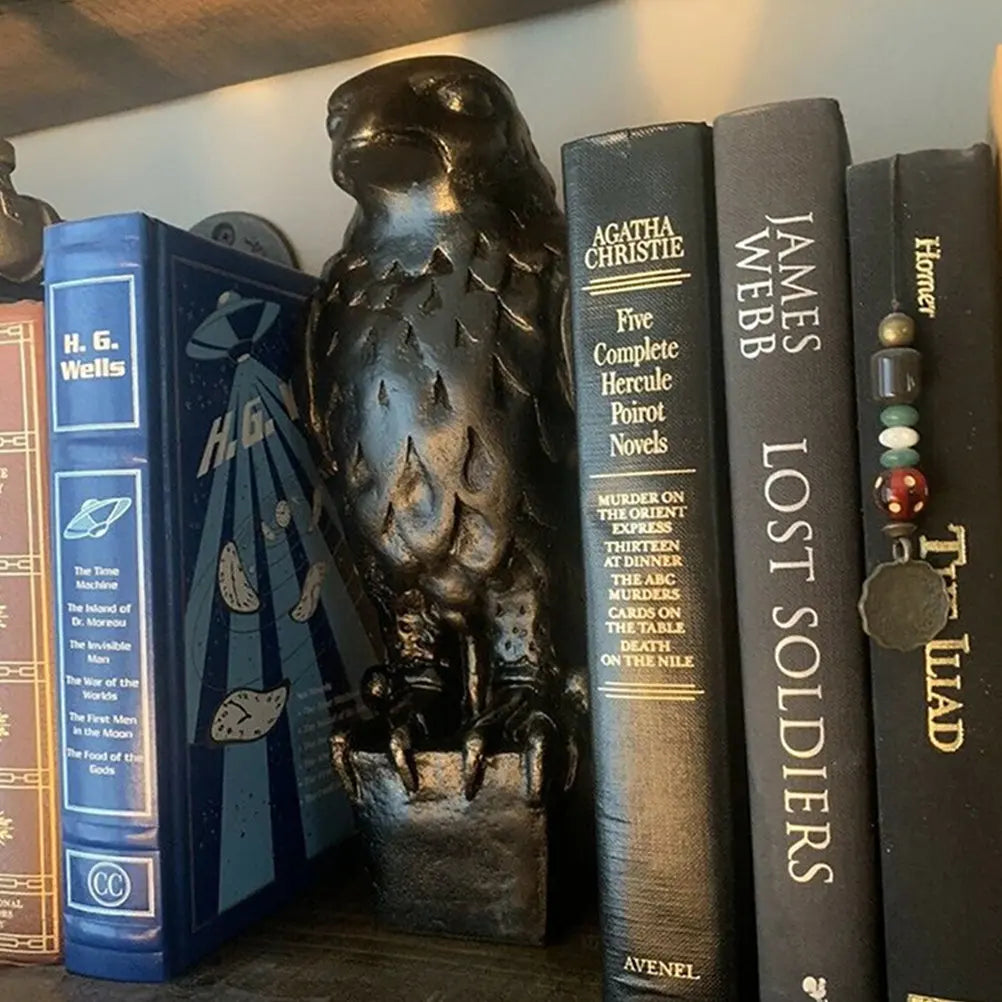 Resin Eagle Statue Creative Rustic Colors Tabletop Decoration Garden Home Office Animal Sculpture Desktop Ornament Qme
