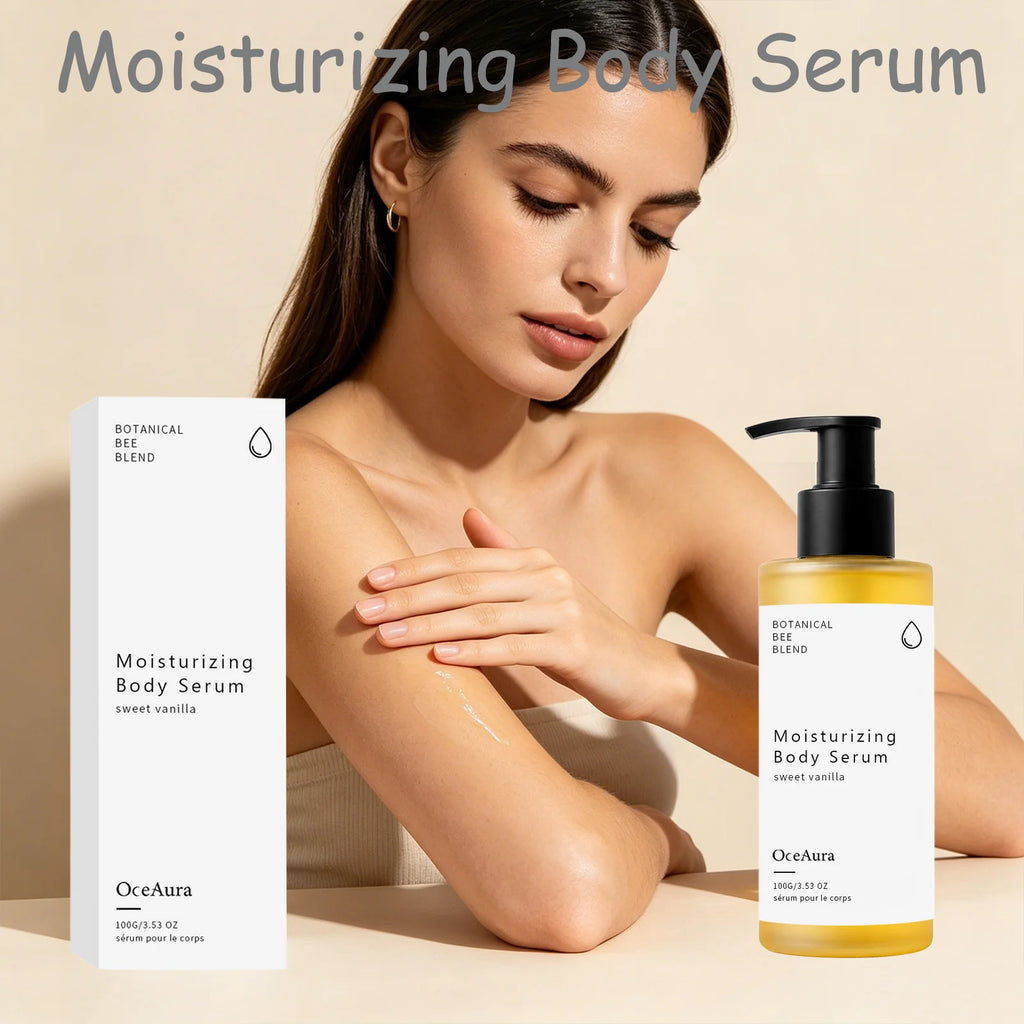 OceAura Moisturizing Body Serum Vanilla Deep Hydration Sensitive Skin Care Dryness Relief Propolis Nourishing Body Lotion 100ml Qme