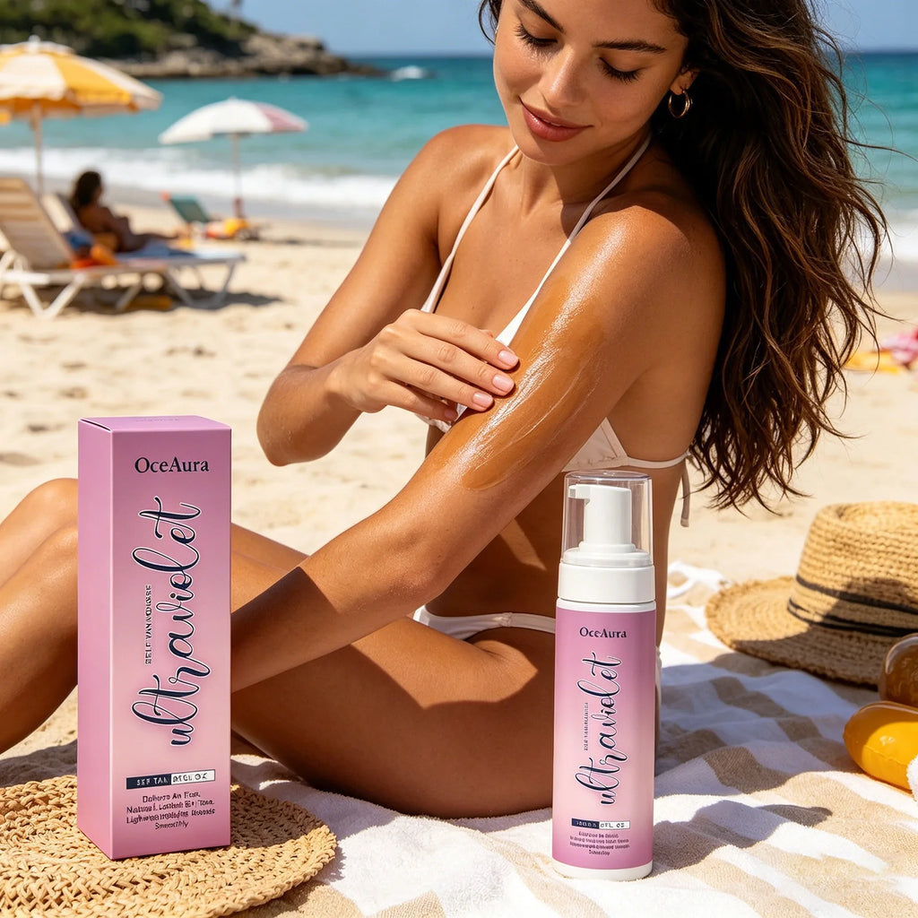 Body Self Tanning Mousse Sunless Tanning Lasting Skin Tone Repair Sunburn Sun Protection Bronzer Dark Wheat Body Self Tan Cream Qme
