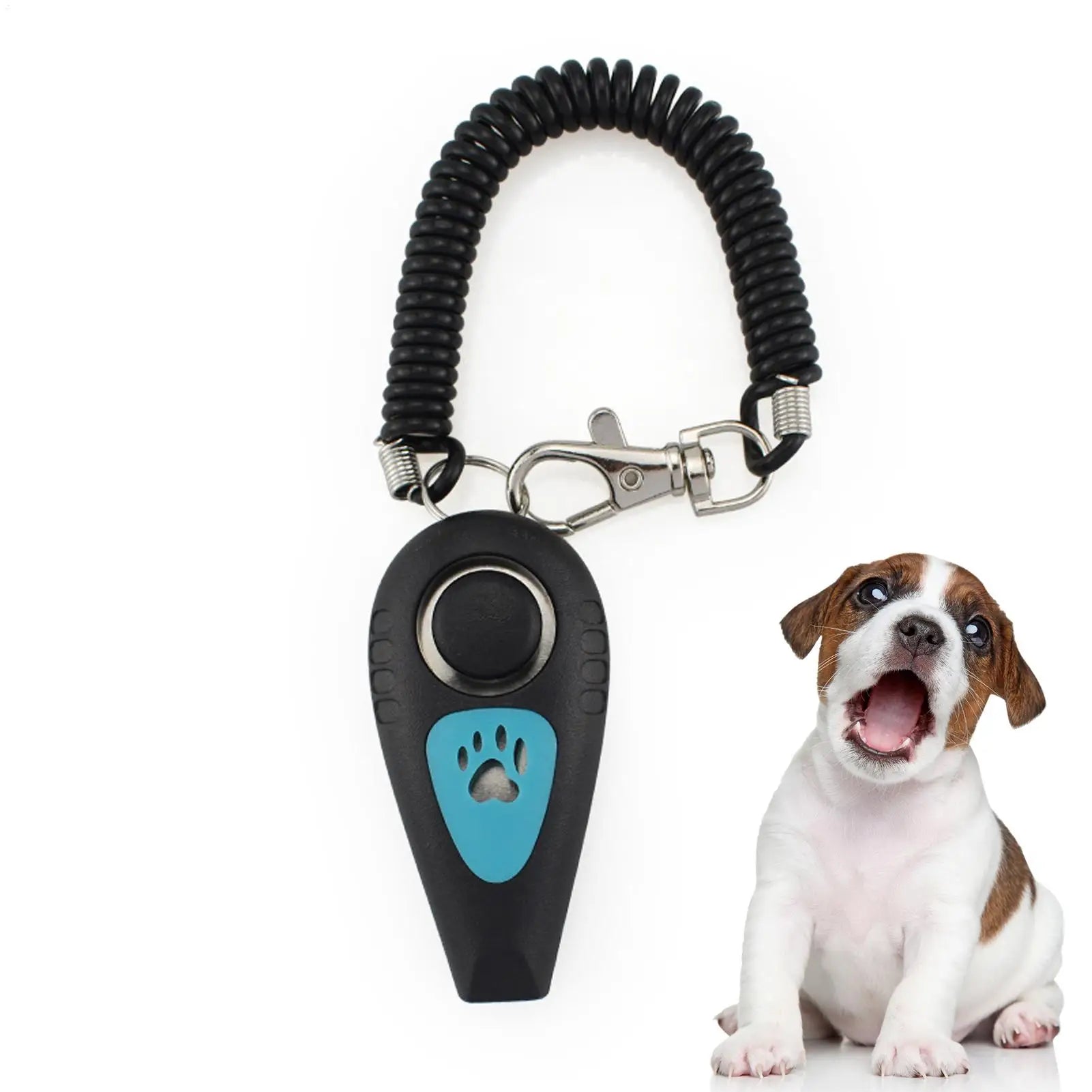 Dog Clicker 2 in 1 Pet Clicker and Whistle Professional Dog Whistle with Wrist Strap Silent Recall Device for Behavior Qme