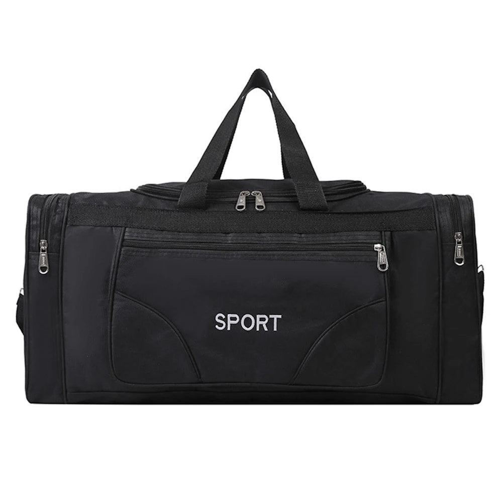 Oxford Fitness Bag Waterproof Fitness Training Bag Multifunctional Wear-resistant Adjustable Shoulder Strap for Outdoor Football Qme black color