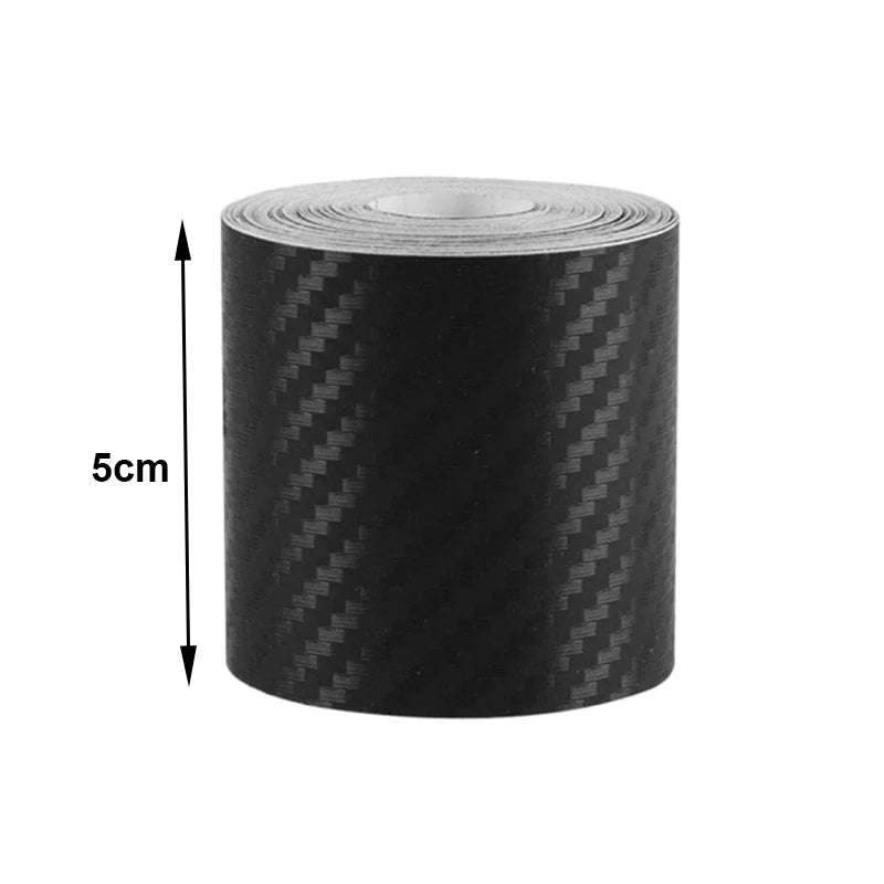 3D Nano Carbon Fiber Car Tape Black Car Door Edge Guards Side Mirror Anti-Scratch Collision Strip Waterproof Protector Film Tape Qme width 5cm 5M China Mainland