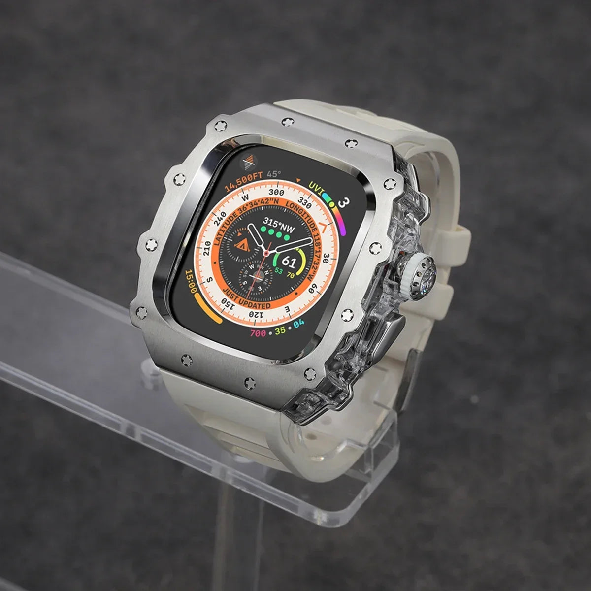 Luxury Modification Apple Watch Ultra 2 Stainless Steel Case IWatch 9