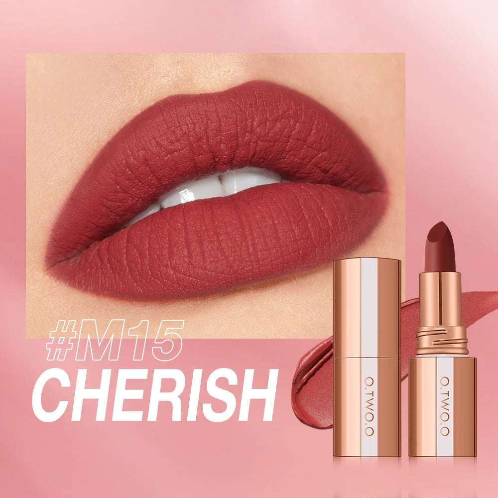O TWO Matte Lipstick Lip Tint 8 Colors Waterproof Long Lasting Qme M15 China Mainland Full Size