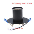 E27 Socket Ceramic Lamp Holder With Metal Cap Spring Bracket E27 Cassette Lamp Base Surface Mounted Embedded Spring Lamp Holder Qme BK1
