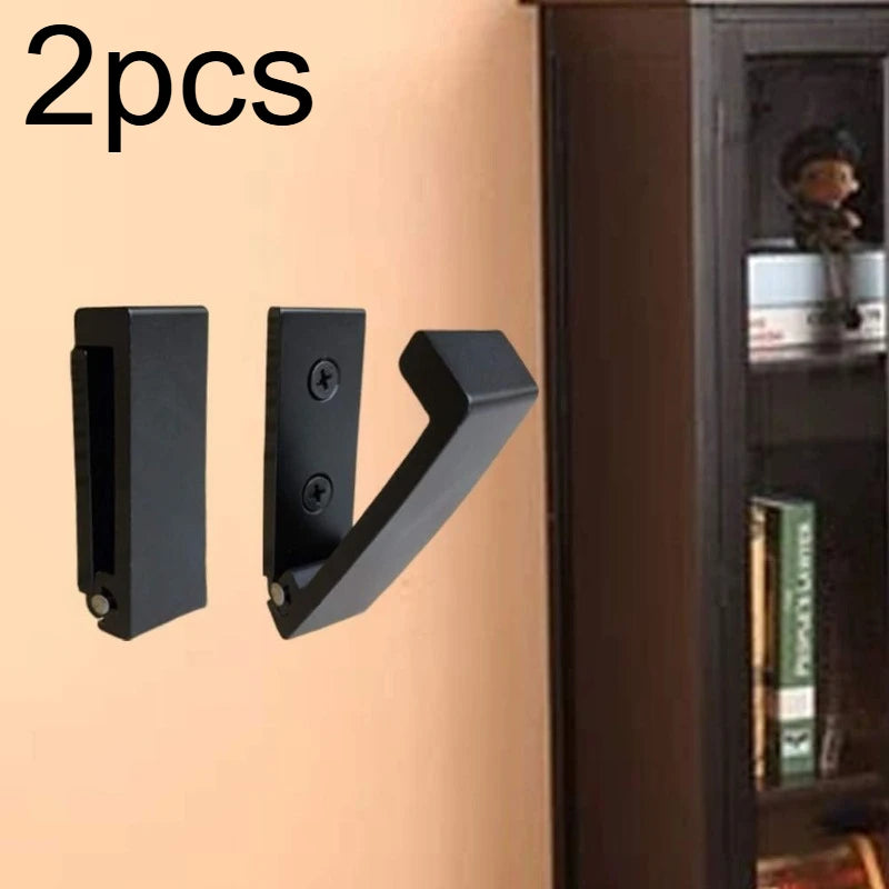 Folding Coat Hook,wall Hook For Hanging Outerwear Towels,heavy-duty Alloy Headphone Stand, Rust Proof Wall Mounted With Screws Qme 2pcs