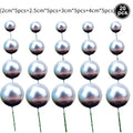 20Pcs Cake Topper Gold Silver Ball Happy Birthday Cake Topper DIY Cupcake Flag Wedding Christmas Ball Decor Birthday Decoration Qme 20pcs-Silver