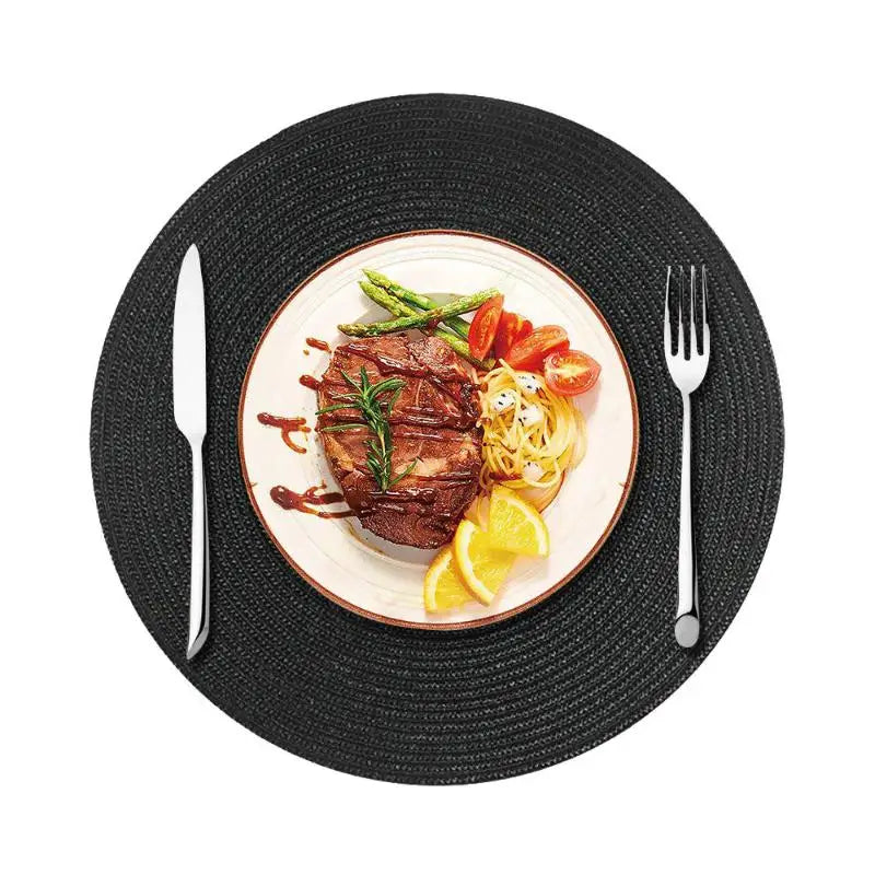 Round Home Placemat Insulation PP Dining Table Mat Biodegradable Qme A2