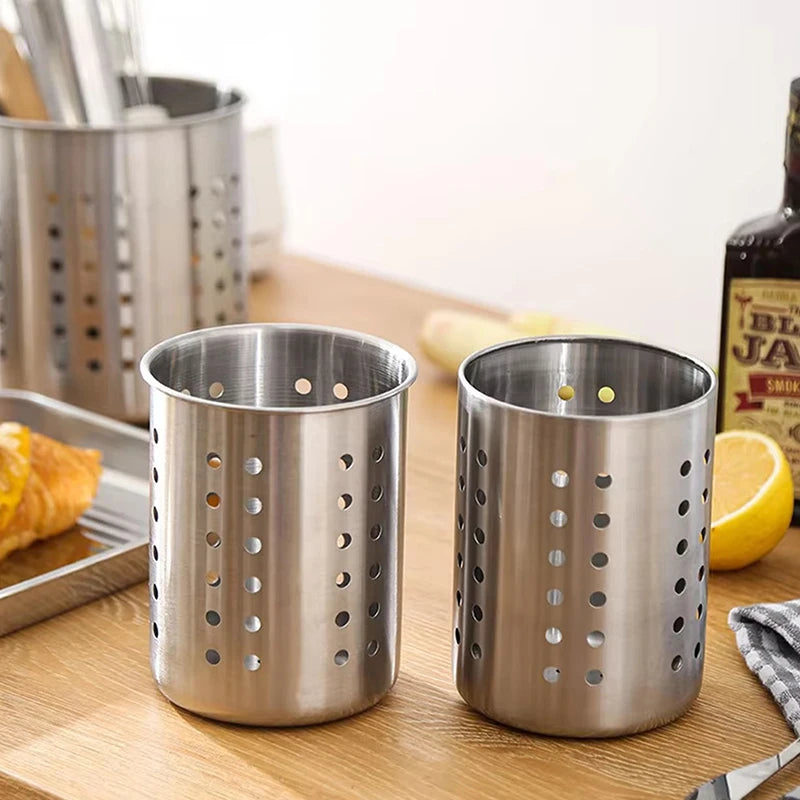 Kitchen Storage Basket Stainless Steel Cutlery Holderchopstick Holder Qme