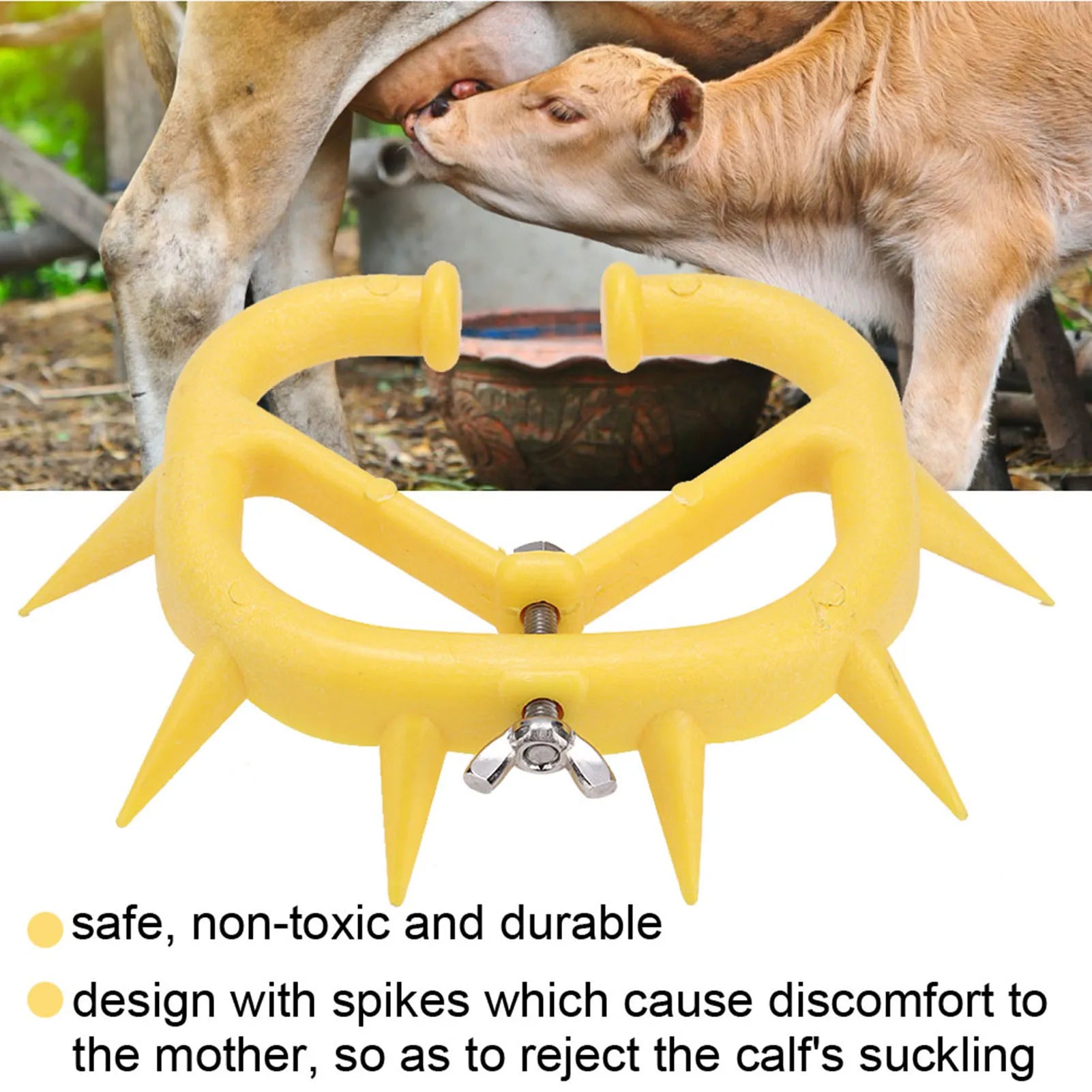 10Pcs Calf Weaning Nose Rings Plastic Livestock Weaning Ring Cattle Anti Suckling Device Nose Ring for Cows Farming Tool Qme