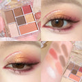 7 color eyeshadow palette, nude pink, high paint glitter and matte effect, natural long-lasting waterproof eye makeup palette, p Qme 01