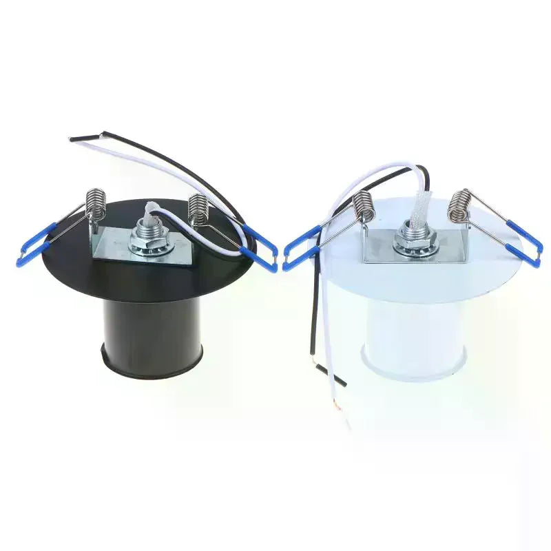 E27 Socket Ceramic Lamp Holder With Metal Cap Spring Bracket E27 Cassette Lamp Base Surface Mounted Embedded Spring Lamp Holder Qme