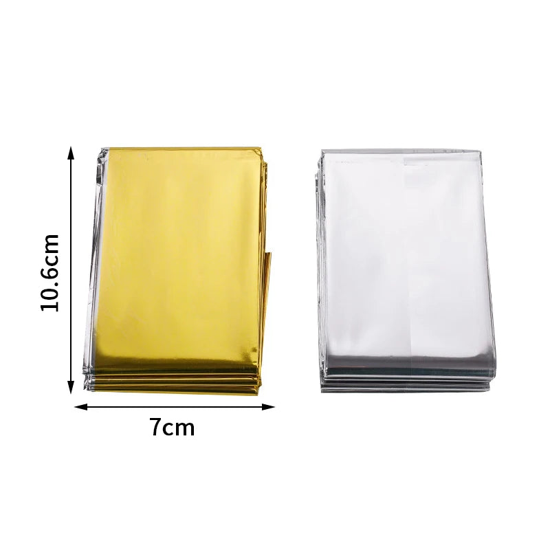Essential Outdoor Gear Waterproof Emergency Blanket Warmth Survival Qme