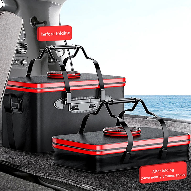 Fishing Bucket Folding Living Fish Multi Functional Portable Box EVA Qme
