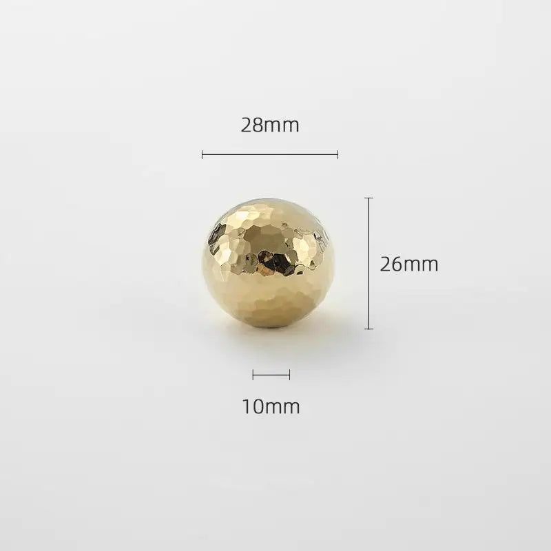 Brass Ball Furniture Pull Handles Hand-forged Hammer Cabinet Handles Door Drawer Knob Kitchen Wardrobe Cupboard Pulls Qme A6