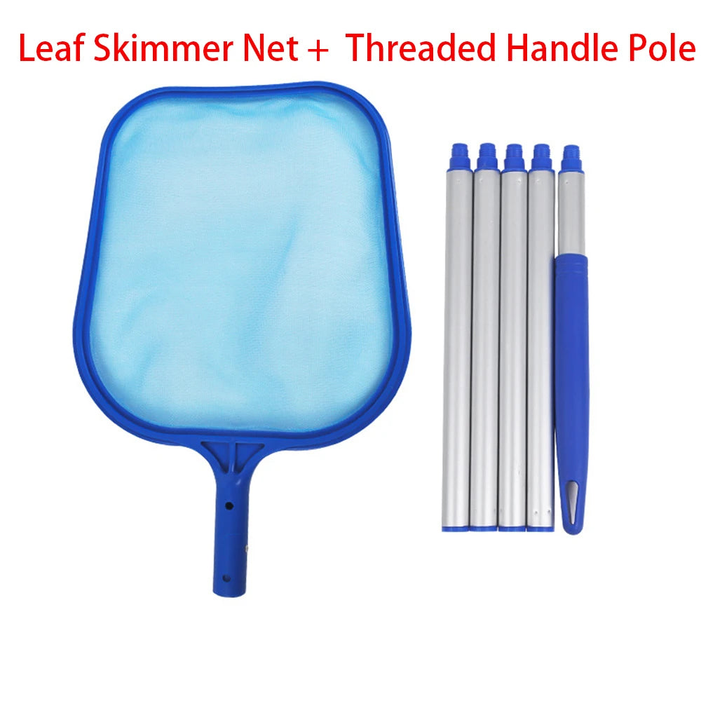 Professional Leaf Rake Deep Bag Swimming Pool Cleaning Nets Spa Rubbish Skimmer Pool Net Pool Cleaning Net Piscina Accessories Qme Threaded Pole