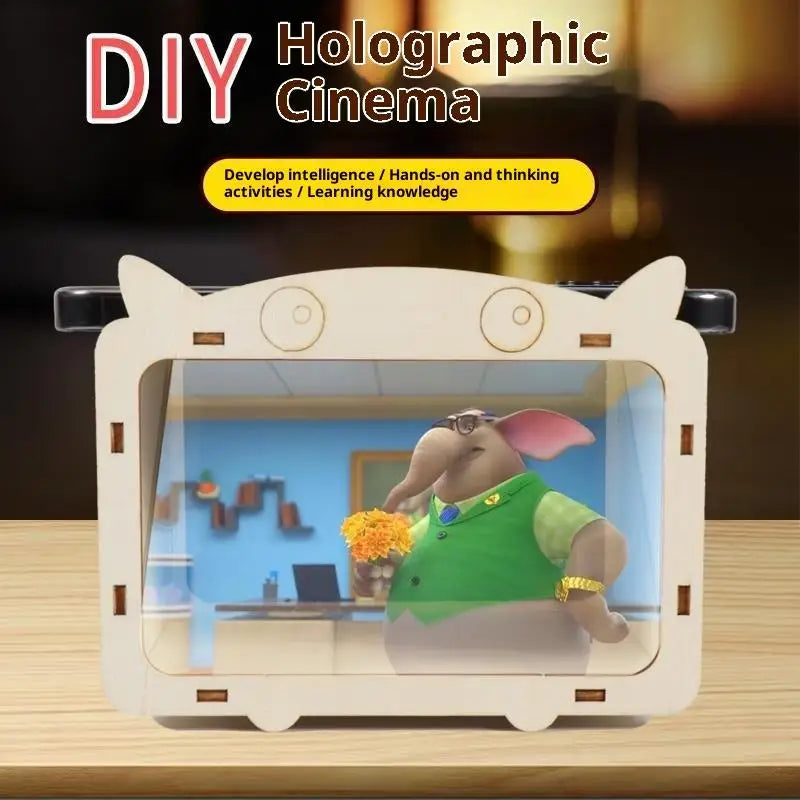 DIY Holographic Display 3D Hologram Projector Mobile Phone Home Qme
