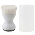 Mini Manual Facial Cleansing Brush Double-sided Silicone Massage Tool Qme White