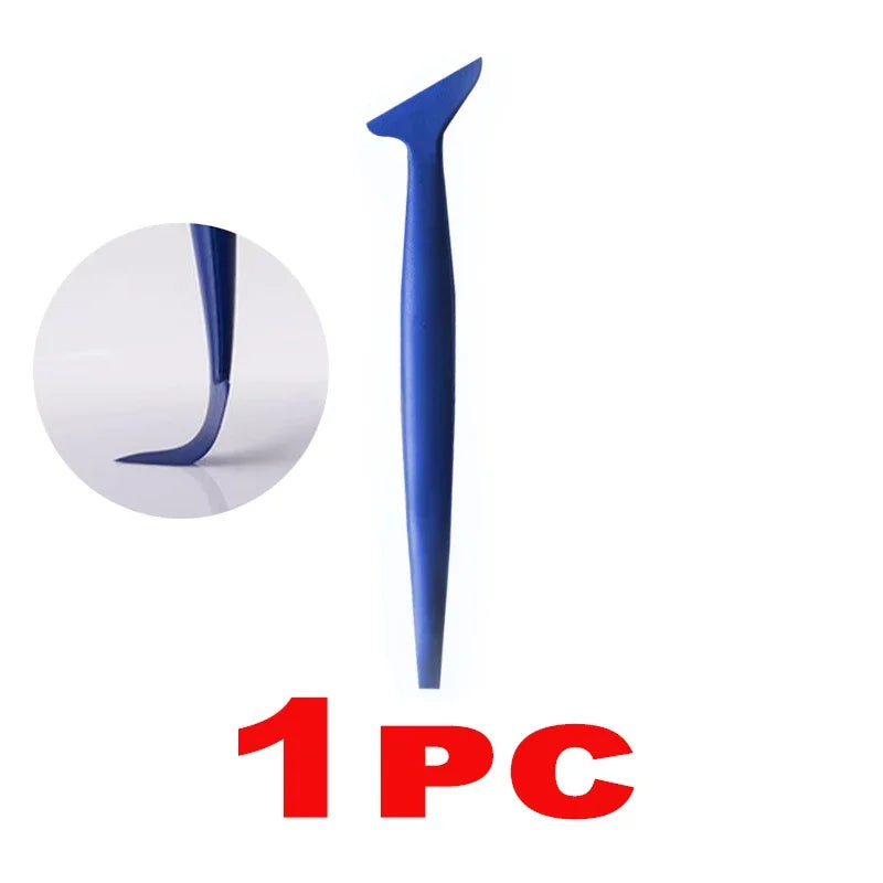 Car Micro Squeegee Curves Slot Tint Tool Set Car Stickers Wrap Vinyl Tools Auto Wrapping Film Installing Scraper Gasket Squeegee Qme Blue 1PC