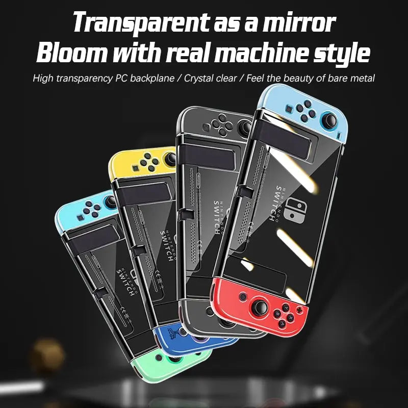 Suitable For Nintendo Switch High Transparency Pc Protective Case Game Console Handle Full Package Ultra Thin Split Protective Qme